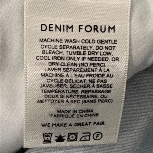 Denim Forum The Arlo High Rise Straight 28l Light Blue Wash - Picture 14 of 15